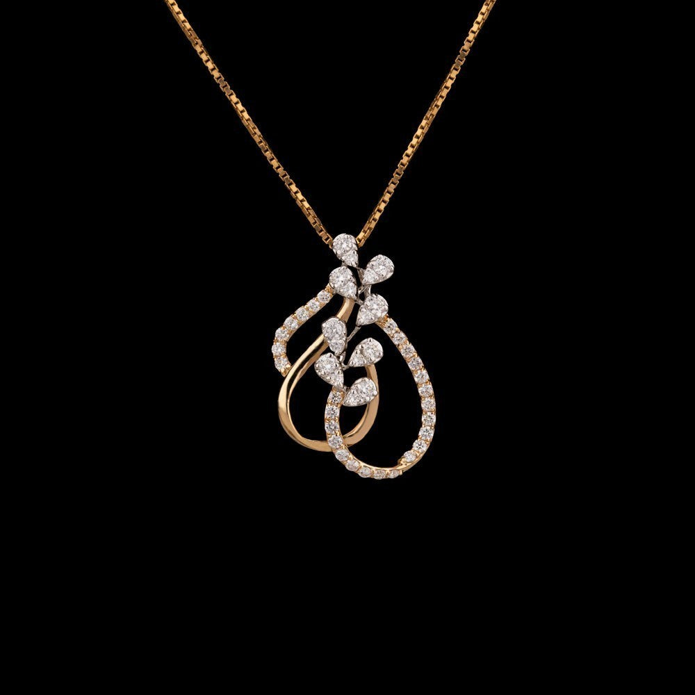 18K Yellow Gold Diamond Pendant - 0.56ct VVS-VS-GHI