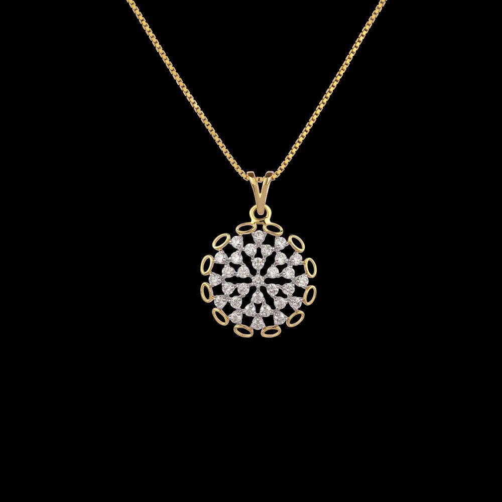 18K Yellow Gold Diamond Pendant - 0.79ct VVS-VS-HI