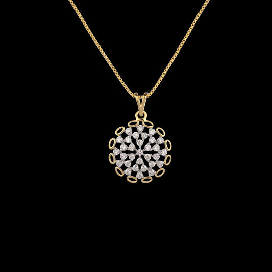18K Yellow Gold Diamond Pendant - 0.79ct VVS-VS-HI