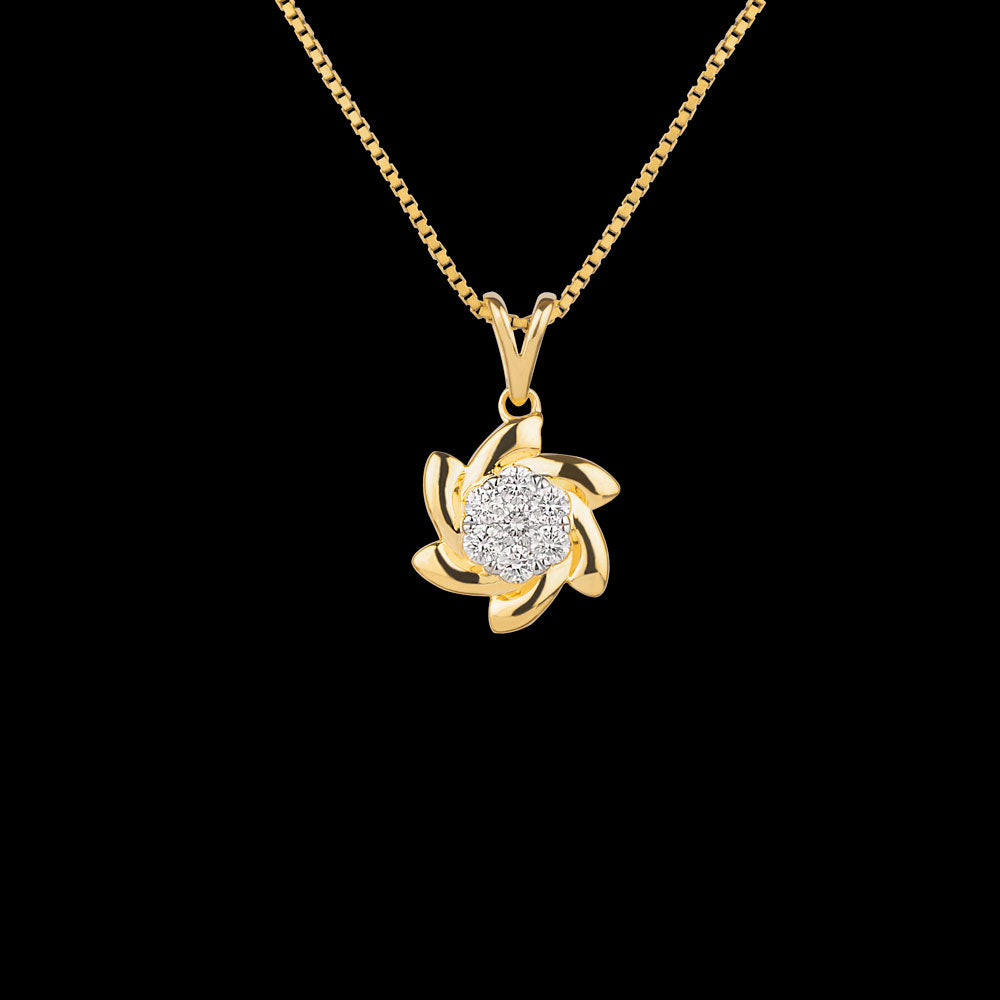 14K Yellow Gold Diamond Pendant - 0.345ct VS-GH