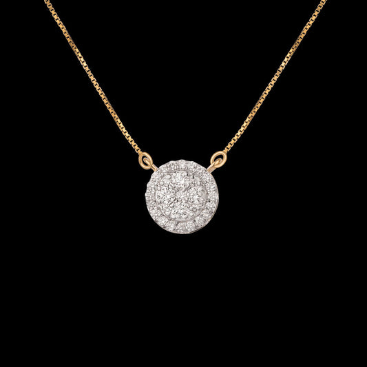 18K Yellow Gold Diamond Pendant - 0.467ct VVS-VS-GH