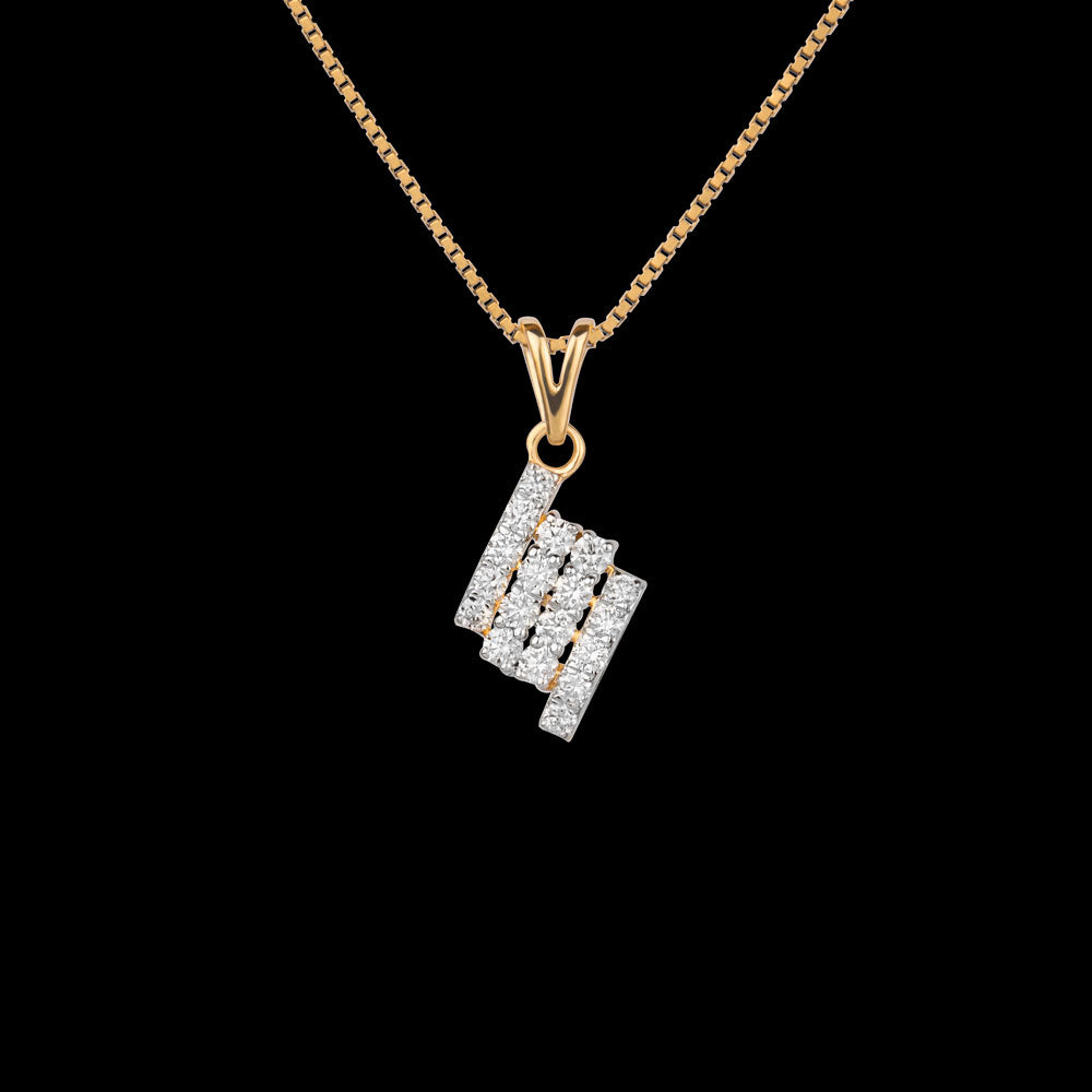 18K Yellow Gold Diamond Pendant - 0.53ct VVS-VS-GH
