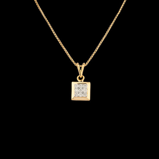 14K Yellow Gold Diamond Pendant - 0.27ct VVS-VS-IJ