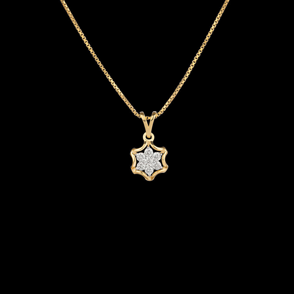 14K Yellow Gold Diamond Pendant - 0.31ct VVS-VS-GH
