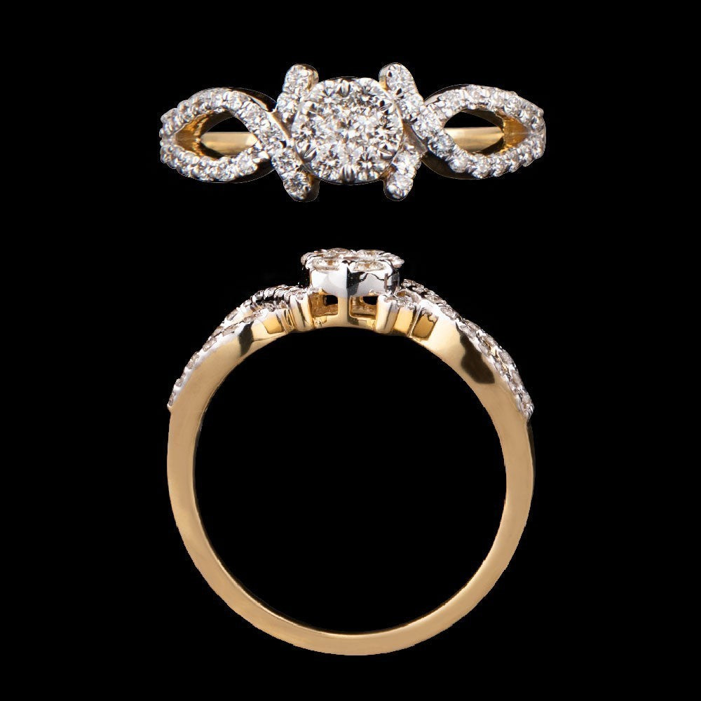 14K Yellow Gold Diamond Ring - 0.46ct VVS-VS-GH