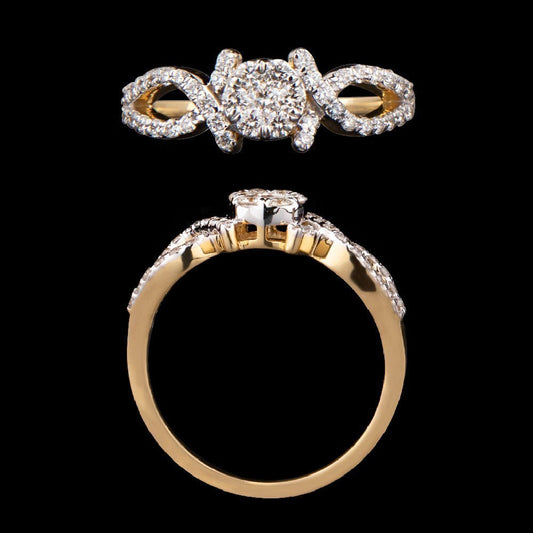 14K Yellow Gold Diamond Ring - 0.46ct VVS-VS-GH
