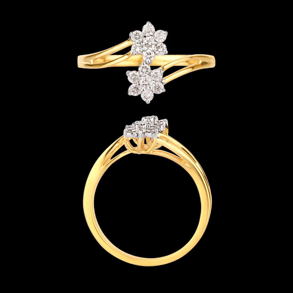 18K Rose Gold Diamond Ring - 0.3ct VVS-VS-HI