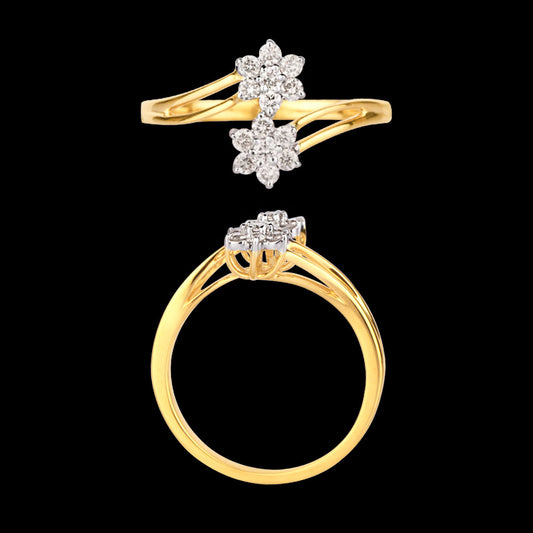 18K Rose Gold Diamond Ring - 0.3ct VVS-VS-HI