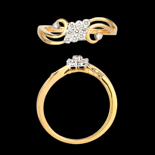 18K Yellow Gold Diamond Ring - 0.203ct VVS-VS-GH