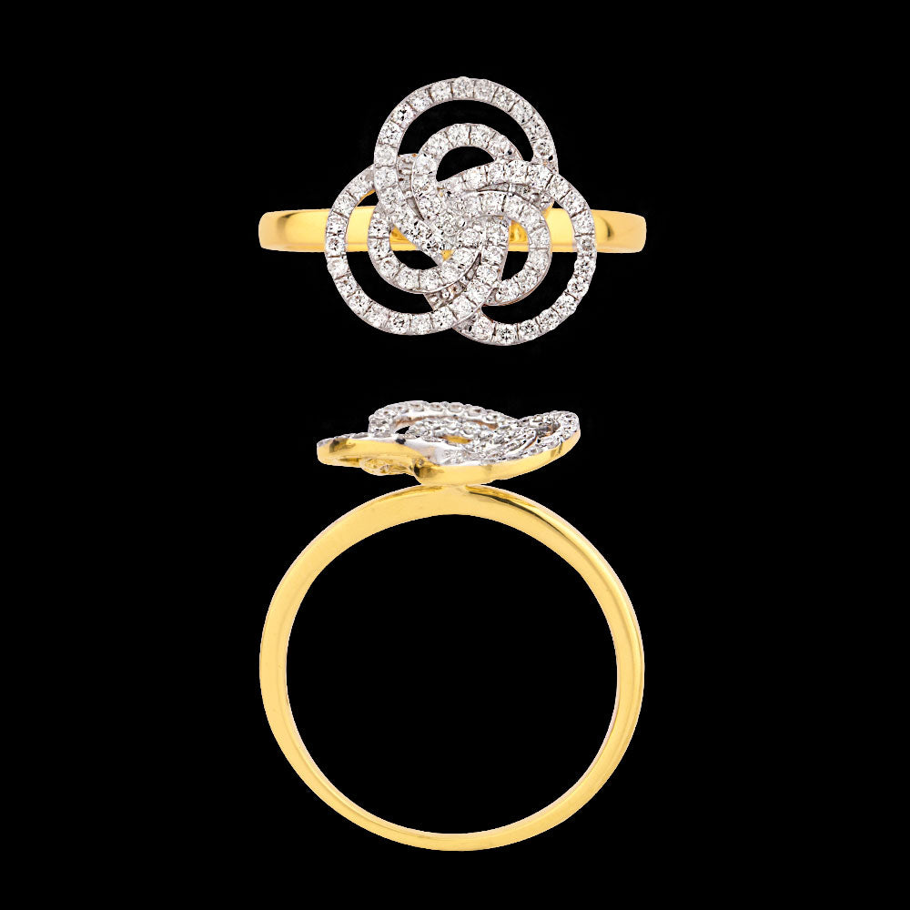 18K Yellow Gold Diamond Ring - 0.341ct VS-SI-FG