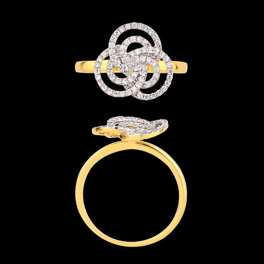 18K Yellow Gold Diamond Ring - 0.341ct VS-SI-FG