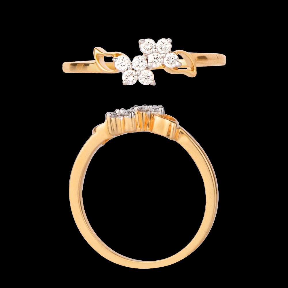 14K Yellow Gold Diamond Ring - 0.14ct VVS-VS-HI