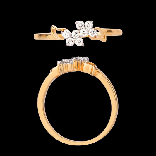 14K Yellow Gold Diamond Ring - 0.14ct VVS-VS-HI