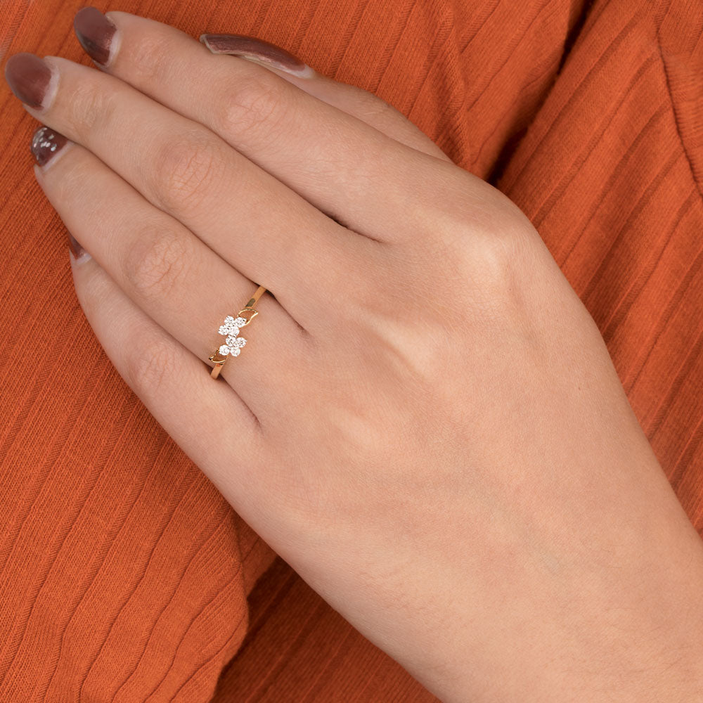 14K Yellow Gold Diamond Ring - 0.14ct VVS-VS-HI