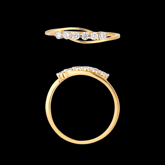 14K Yellow Gold Diamond Ring - 0.19ct VVS-VS-IJ