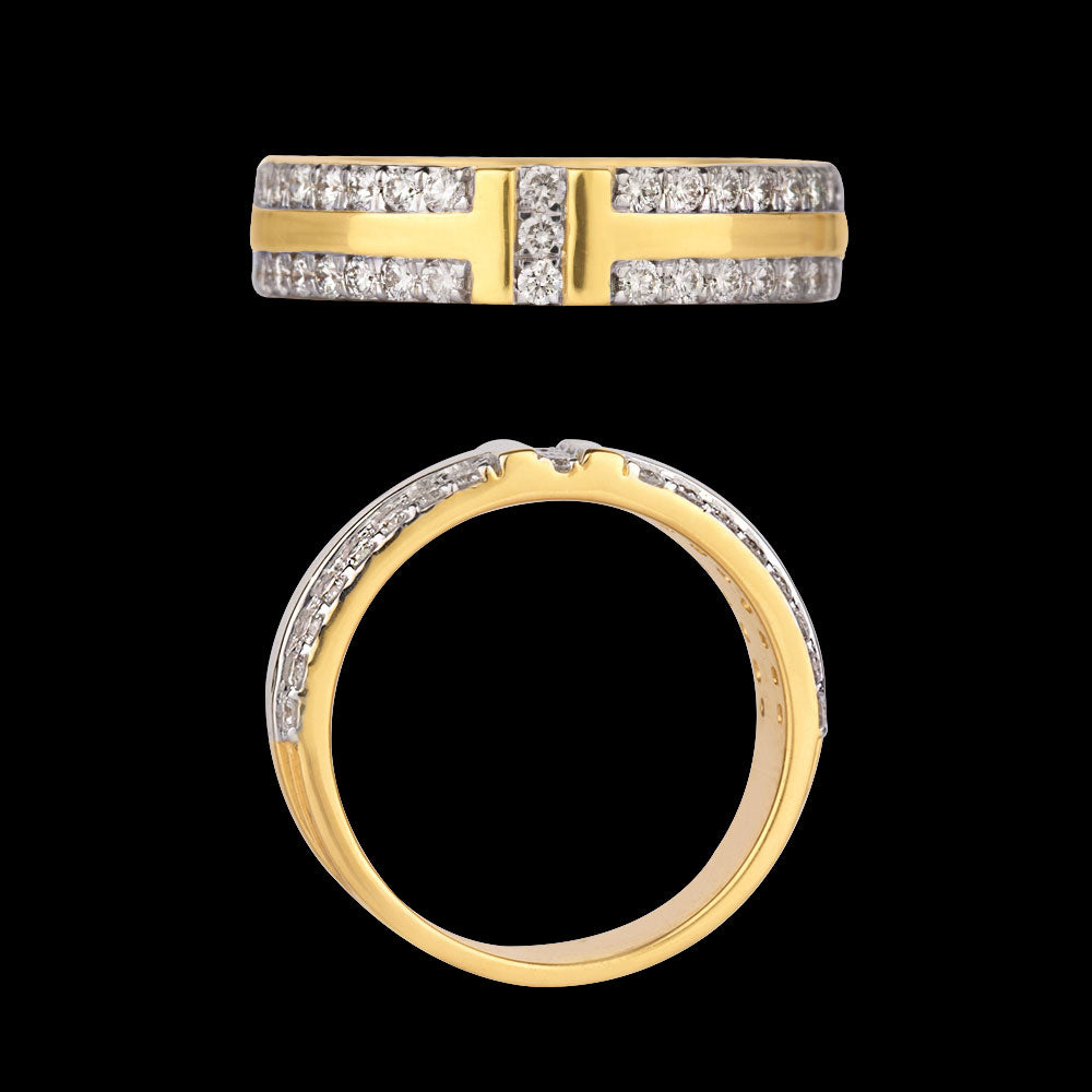 14K Yellow Gold Diamond Ring - 0.5ct VVS-VS-GH