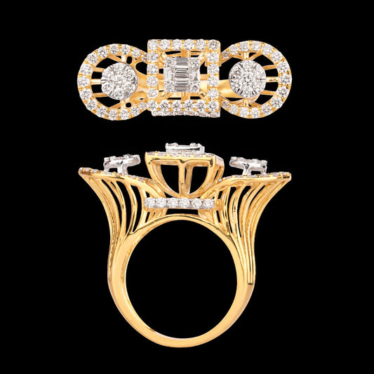 18K Yellow Gold Diamond Ring - 1.39ct VVS-VS-GH