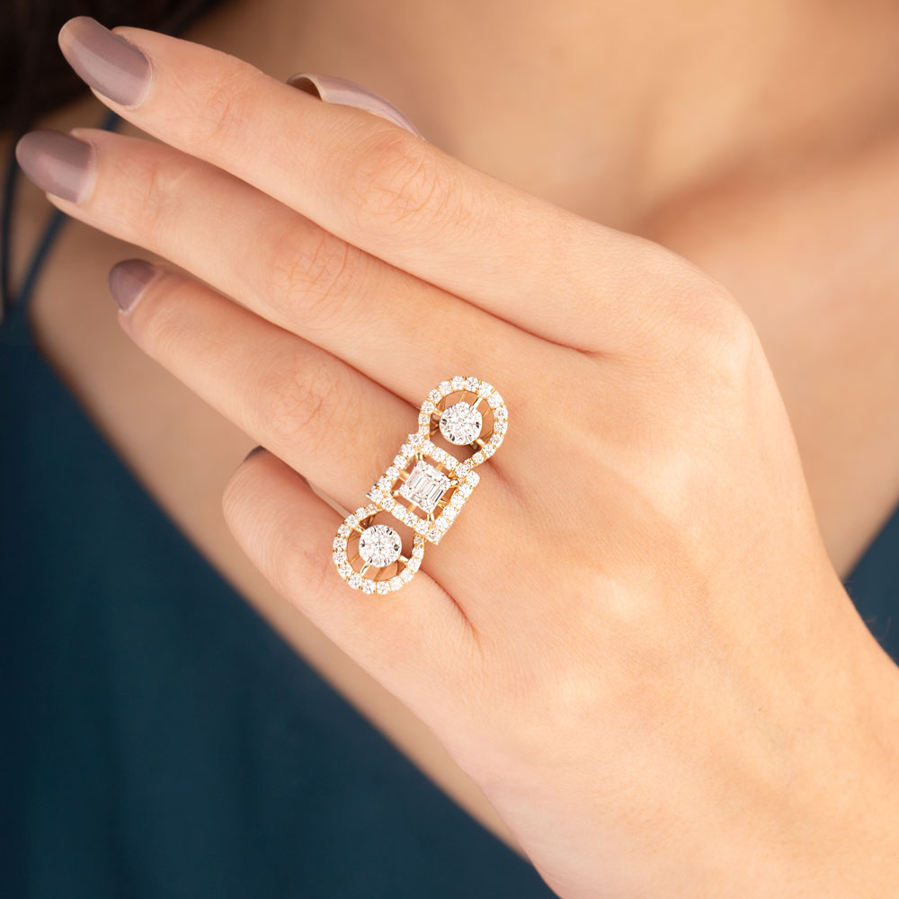 18K Yellow Gold Diamond Ring - 1.39ct VVS-VS-GH