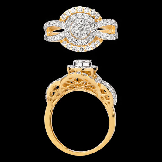 18K Yellow Gold Diamond Ring - 0.886ct VVS-VS-GH