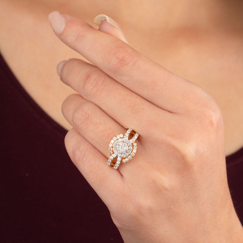 18K Yellow Gold Diamond Ring - 0.886ct VVS-VS-GH