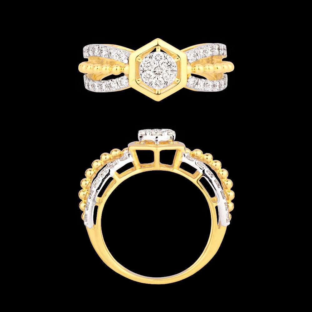 18K Yellow Gold Diamond Ring - 0.778ct VVS-VS-HI