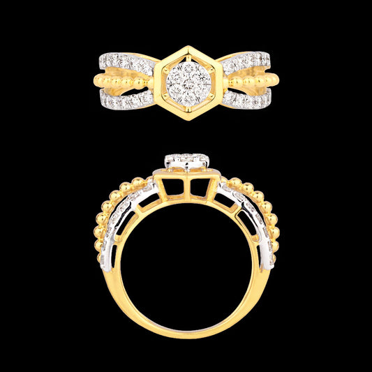 18K Yellow Gold Diamond Ring - 0.778ct VVS-VS-HI