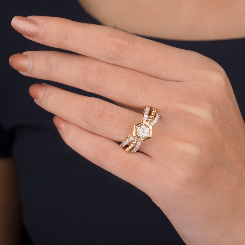 18K Yellow Gold Diamond Ring - 0.778ct VVS-VS-HI