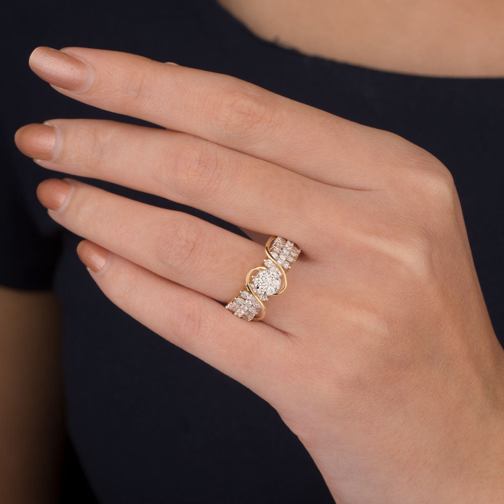 18K Yellow Gold Diamond Ring - 1.196ct VS-HI