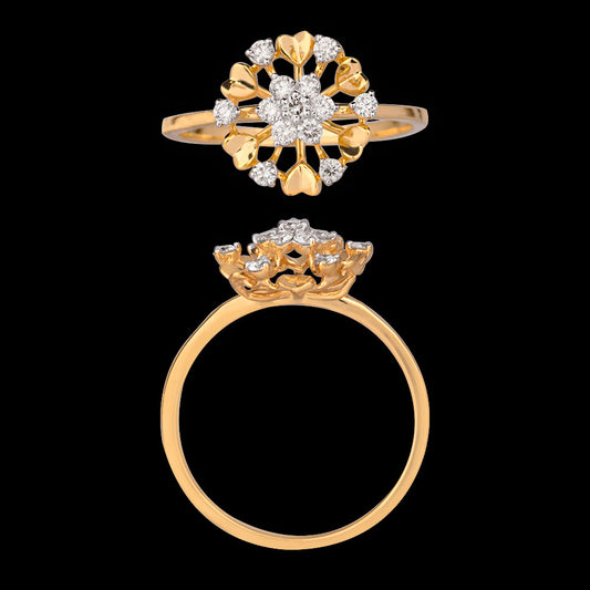14K Yellow Gold Diamond Ring - 0.26ct VVS-VS-GH