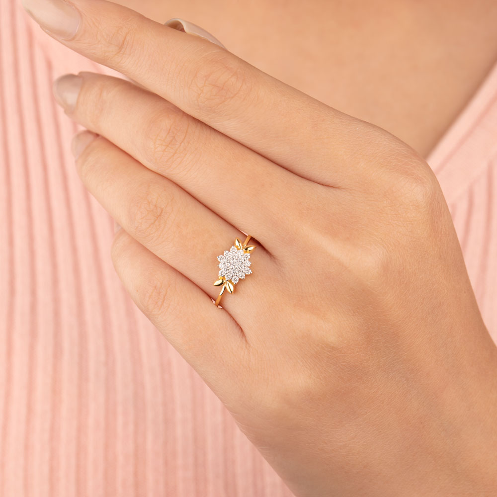18K Yellow Gold Diamond Ring - 0.23ct VVS-VS-GH