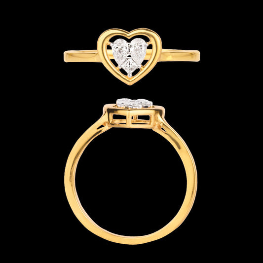 14K Yellow Gold Diamond Ring - 0.198ct VS-SI-FG