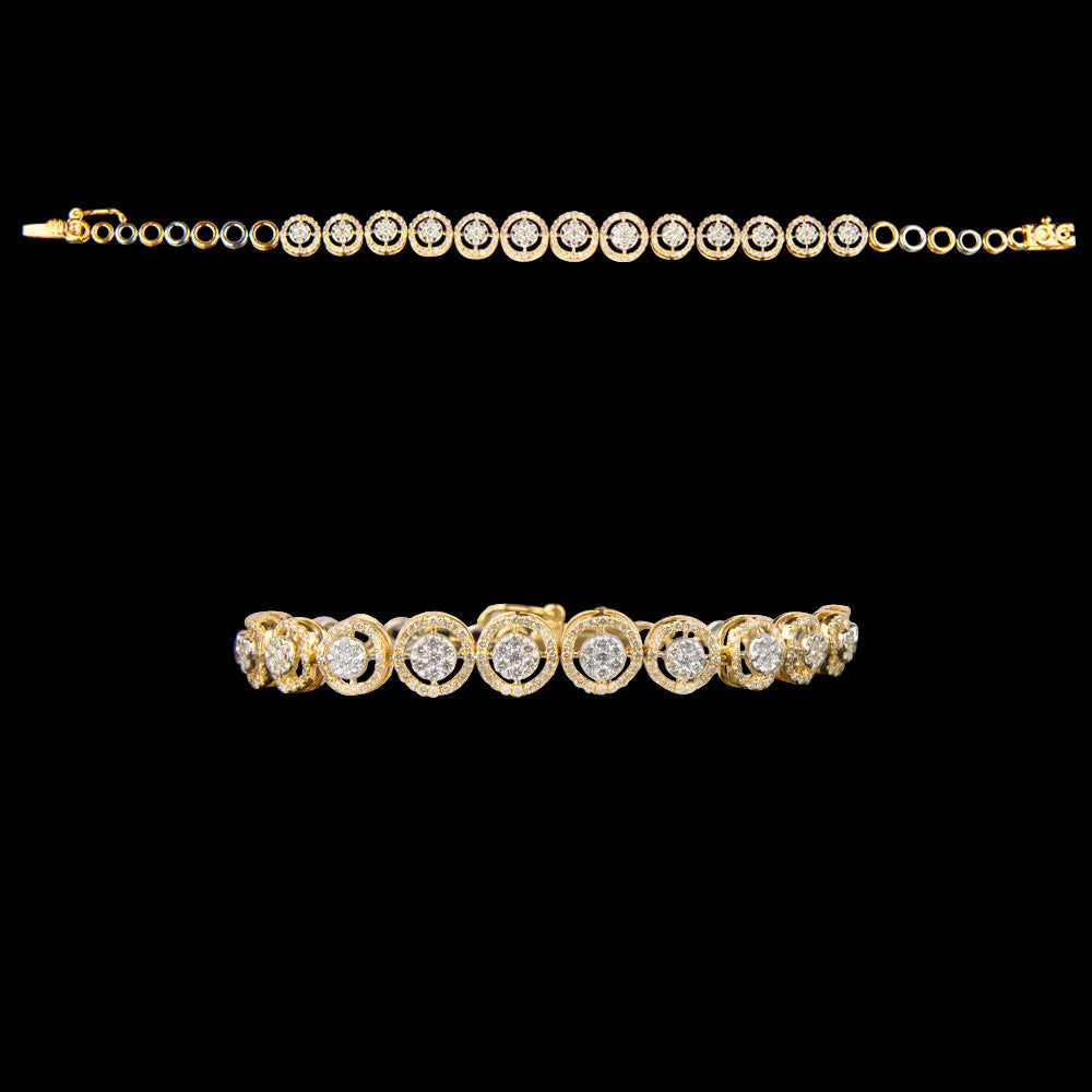 18K Rose Gold Diamond Bracelet - 3.117ct VS-SI-FG