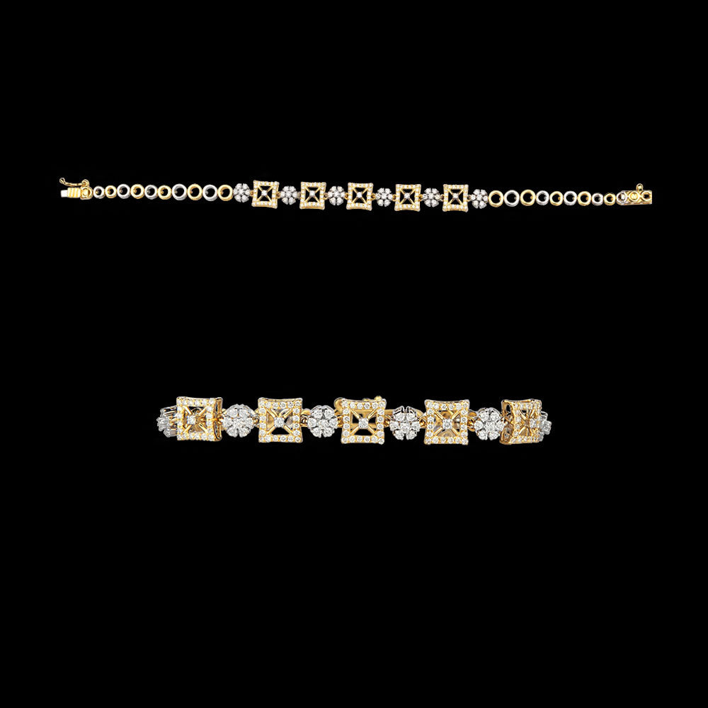 18K Yellow Gold Diamond Bracelet - 1.16ct SI-IJ