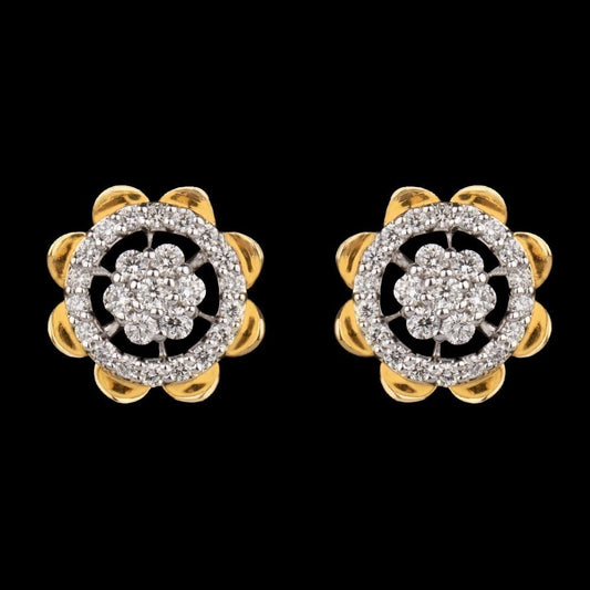 14K Yellow Gold Diamond Earrings - 0.49ct VVS-VS-GH
