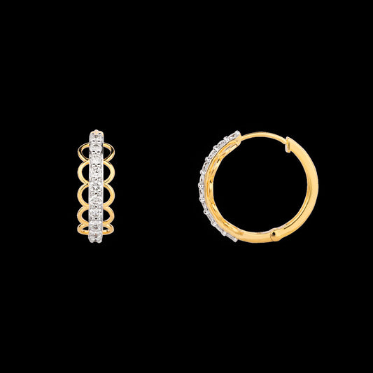 14K Yellow Gold Diamond Earrings - 0.5ct VVS-VS-GH