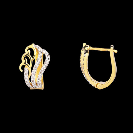 14K Yellow Gold Diamond Earrings - 0.56ct VVS-VS-GH