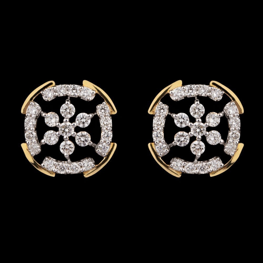 14K Yellow Gold Diamond Earrings - 0.56ct VVS-VS-GH