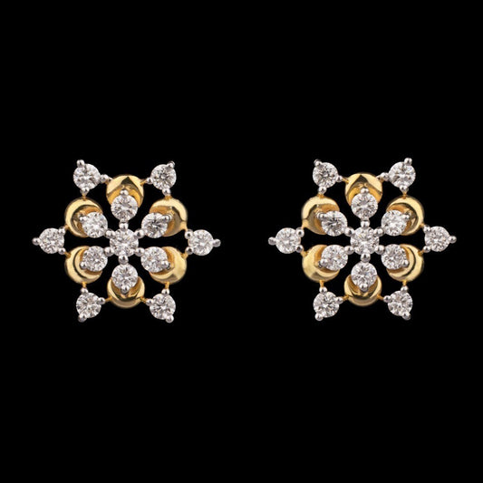 14K Yellow Gold Diamond Earrings - 0.66ct VVS-VS-GH