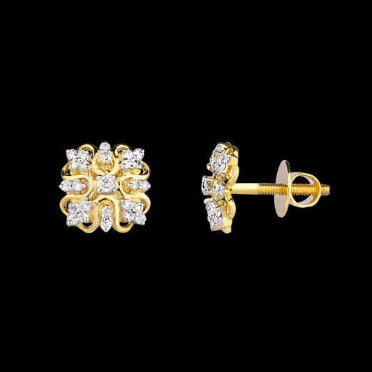 14K Yellow Gold Diamond Earrings - 0.51ct VVS-VS-GH