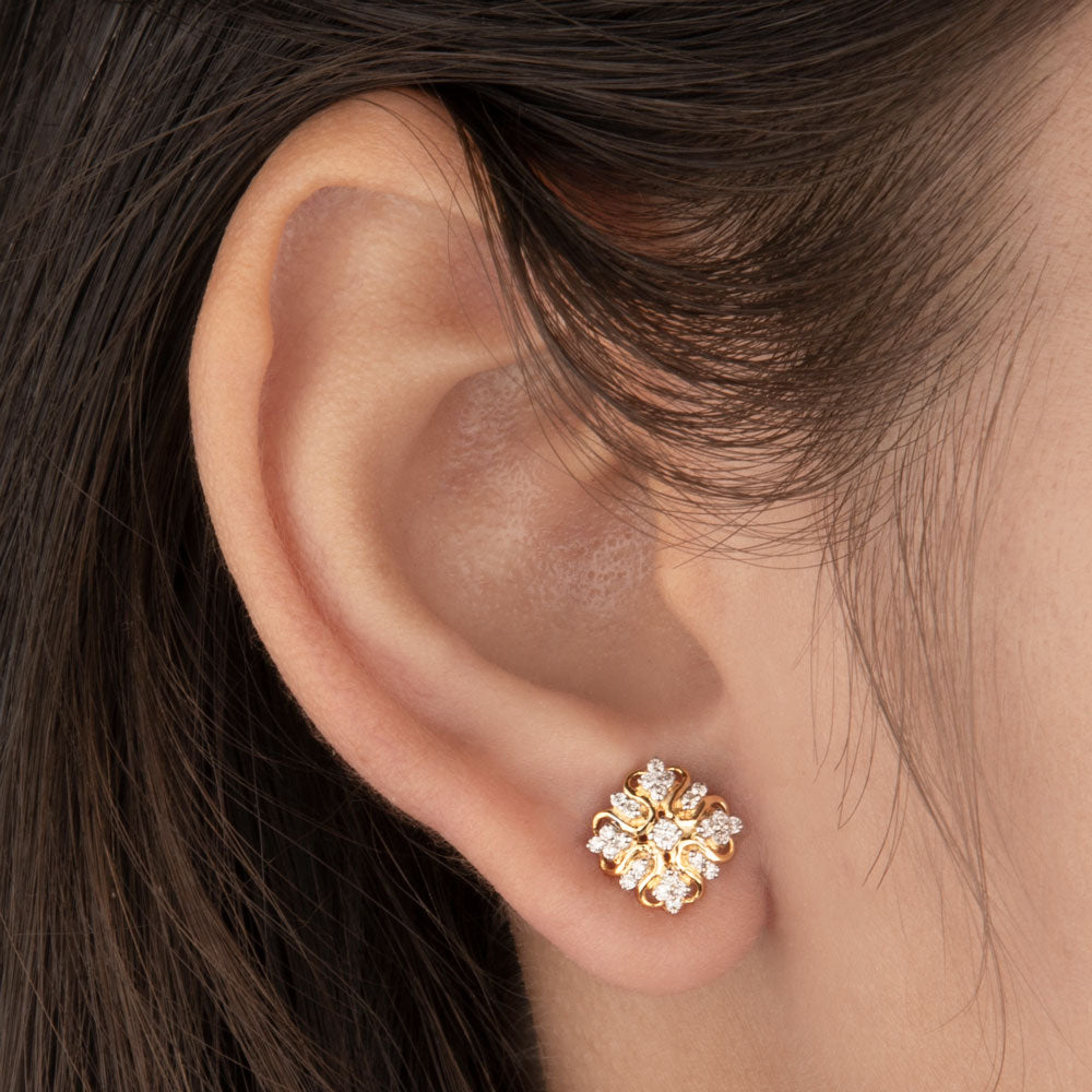 14K Yellow Gold Diamond Earrings - 0.51ct VVS-VS-GH