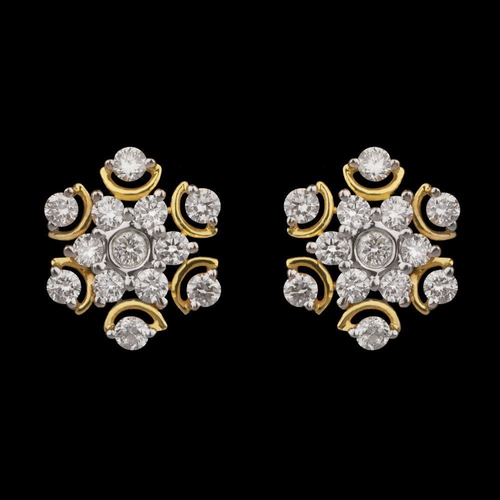 14K Yellow Gold Diamond Earrings - 0.7ct VVS-VS-GH