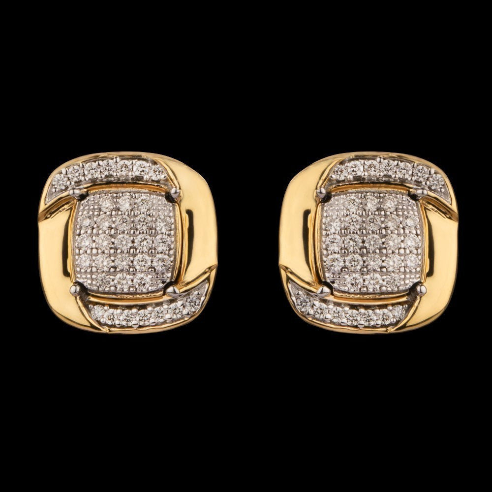 18K Yellow Gold Diamond Earrings - 0.25ct VVS-VS-HI