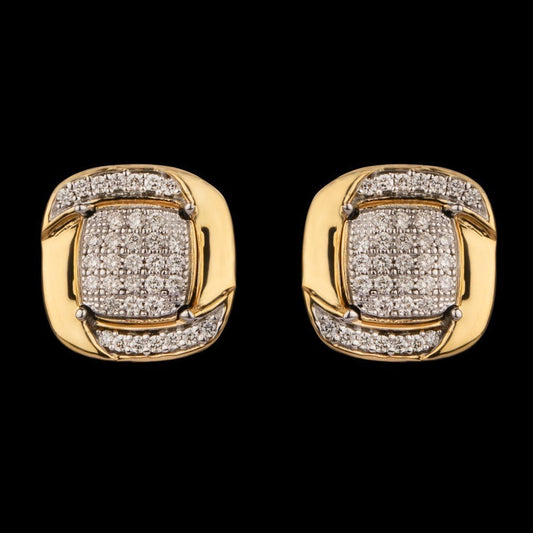 18K Yellow Gold Diamond Earrings - 0.25ct VVS-VS-HI