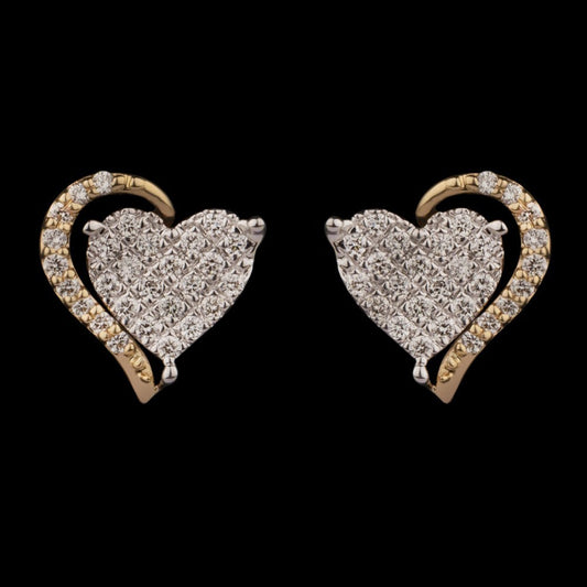 14K Yellow Gold Diamond Earrings - 0.21ct VVS-VS-HI