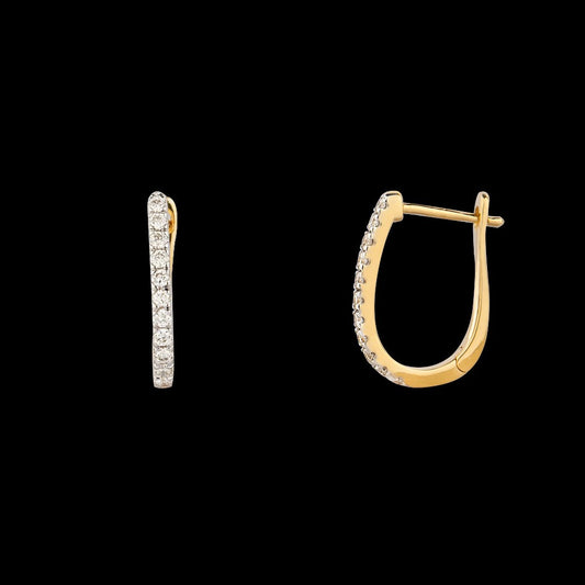 14K Yellow Gold Diamond Earrings - 0.2ct SI-GH