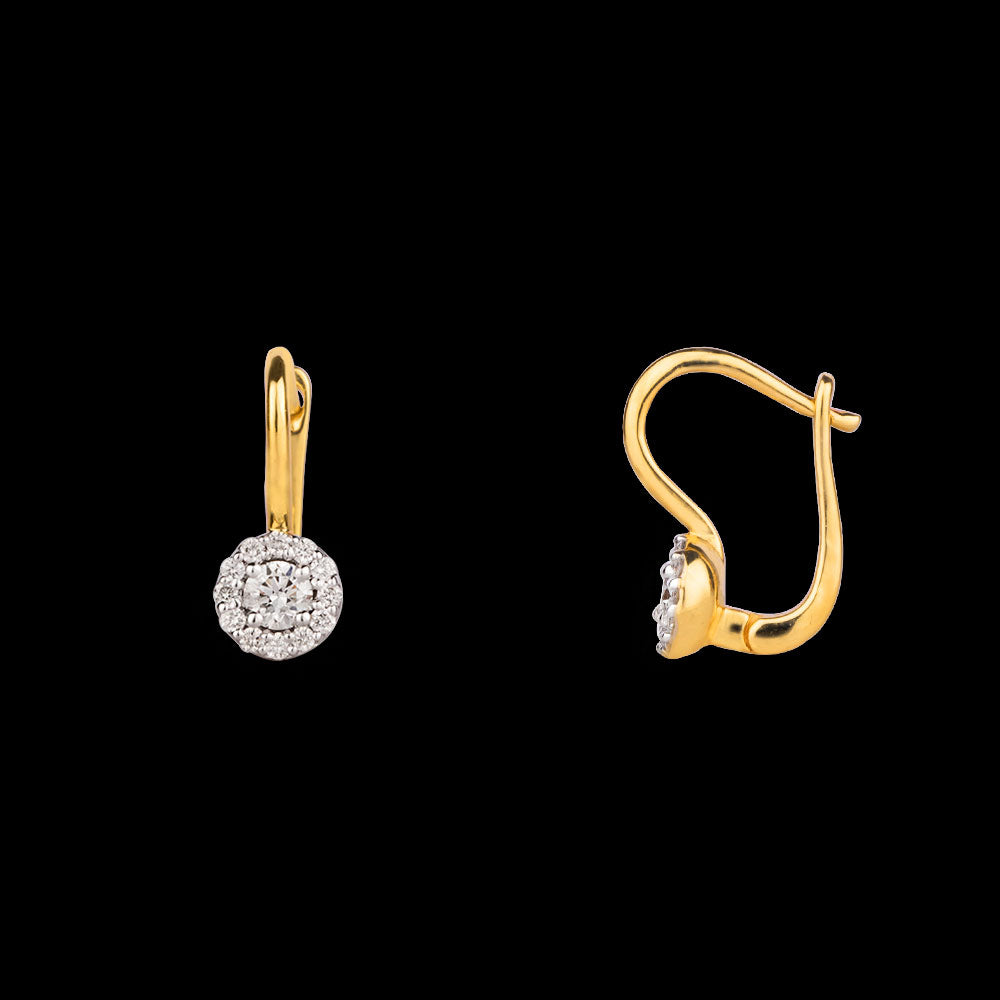 14K Yellow Gold Diamond Earrings - 0.25ct VVS-VS-HI
