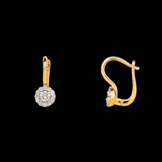 14K Yellow Gold Diamond Earrings - 0.25ct VVS-VS-HI