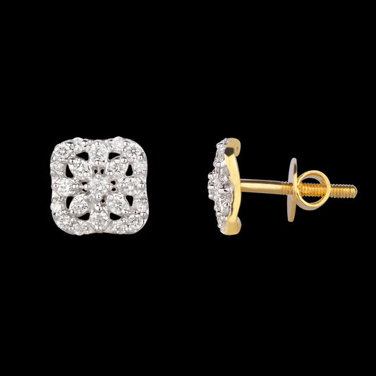 14K Yellow Gold Diamond Earrings - 0.28ct VS-SI-FG