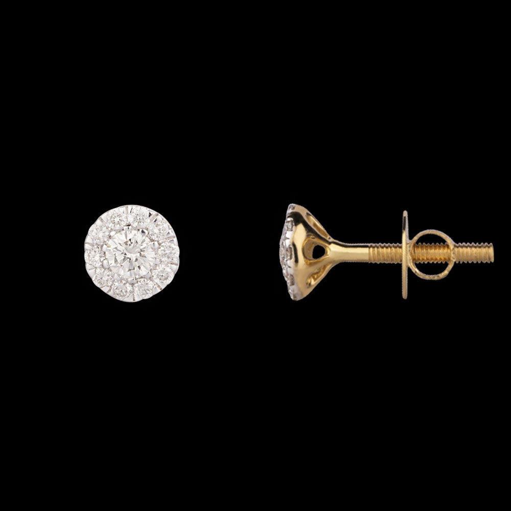 14K Yellow Gold Diamond Earrings - 0.3ct VS-HI