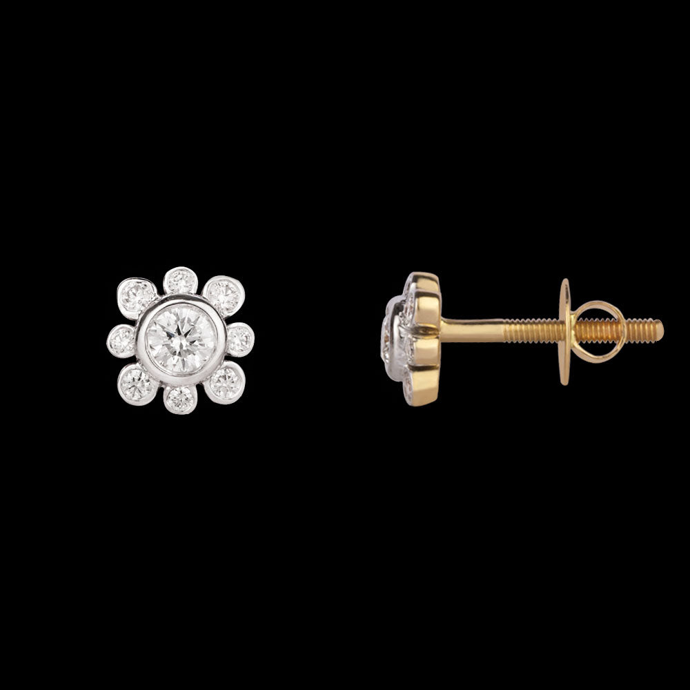 14K Yellow Gold Diamond Earrings - 0.28ct VVS-VS-HI